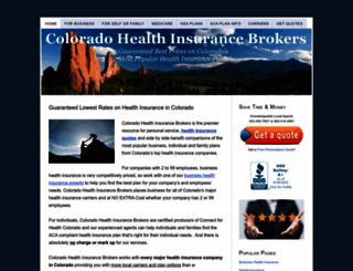 coloradohealthinsurancebrokers.com screenshot