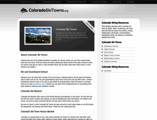 coloradoskitowns.org screenshot