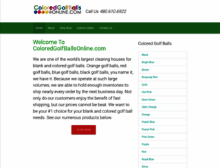 coloredgolfballsonline.com screenshot