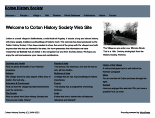 coltonhistorysociety.org.uk screenshot