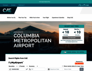 columbiaairport.com screenshot