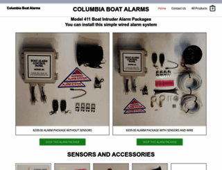 columbiaboatalarms.com screenshot