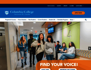 columbiacollege.ca screenshot
