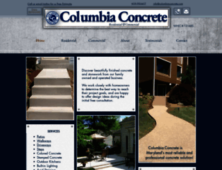 columbiaconcrete.com screenshot