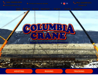 columbiacrane.com screenshot