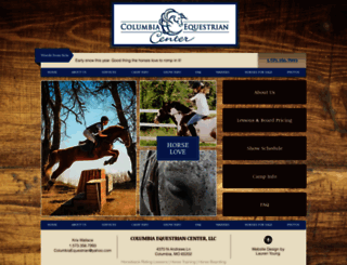 columbiaequestriancenter.com screenshot