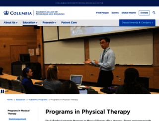 columbiaphysicaltherapy.org screenshot