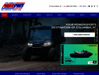 columbiapowersports.com screenshot