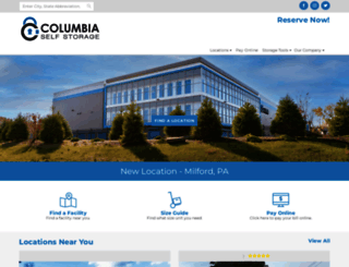 columbiaselfstorage.com screenshot