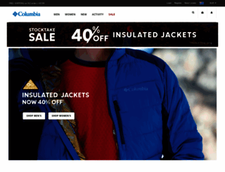 columbiasportswear.com.au screenshot