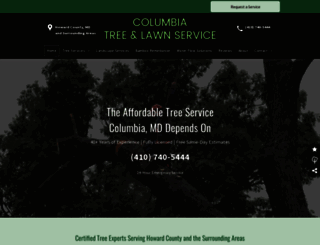 columbiatreeandlawn.net screenshot