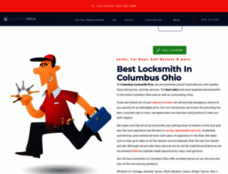 columbuslocksmithpros.com screenshot