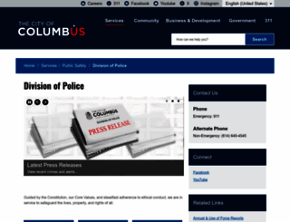 columbuspolice.org screenshot