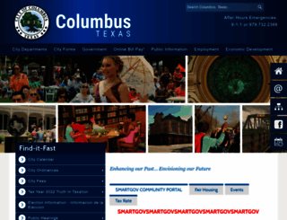 columbustexas.net screenshot
