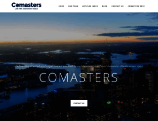 comasters.com.au screenshot