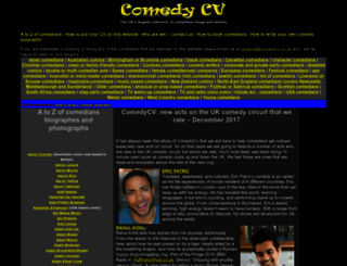 comedycv.co.uk screenshot