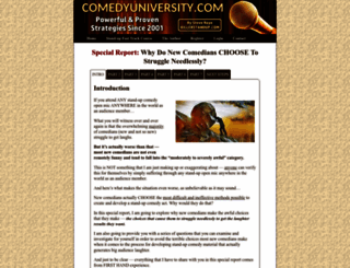 comedyuniversity.com screenshot