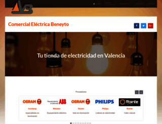 comercialelectricabeneyto.com screenshot
