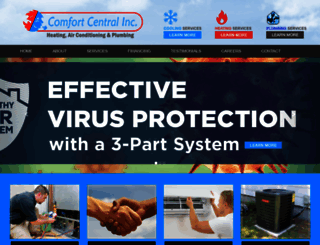 comfortcentralhvac.com screenshot