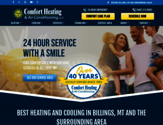 comfortheatingbillings.com screenshot