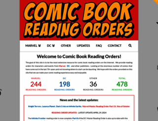 comicbookreadingorders.com screenshot
