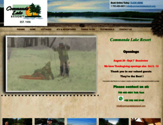 commandalakeresort.com screenshot