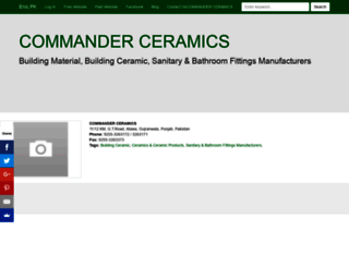 commanderceramics.enic.pk screenshot