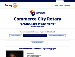 commercecityrotary.org screenshot