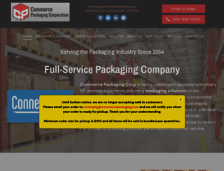 commercepackaging.com screenshot