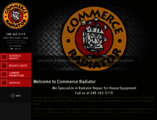 commerceradiator.com screenshot