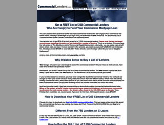 commerciallenders.com screenshot
