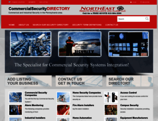 commercialsecuritydirectory.com screenshot