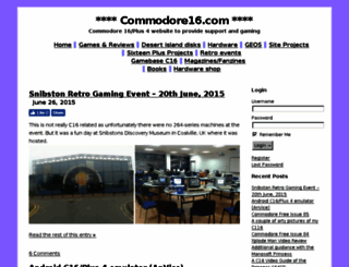 commodore16.com screenshot