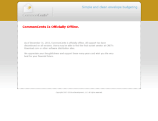 commoncentssoftware.com screenshot