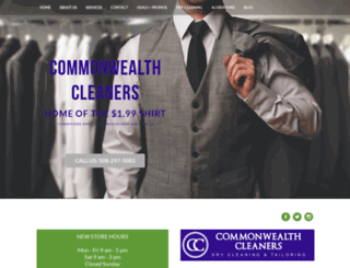commonwealth-cleaners.com screenshot