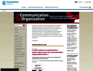communicationorganisation.revues.org screenshot