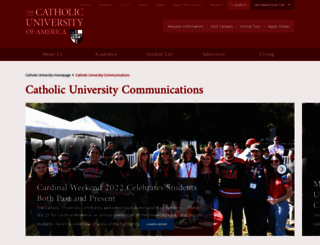 communications.catholic.edu screenshot