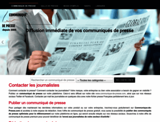 communique-de-presse.com screenshot