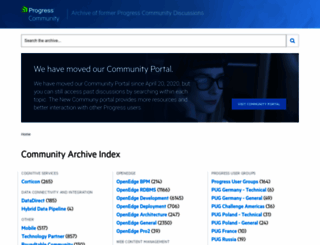community-archive.progress.com screenshot