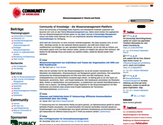 community-of-knowledge.de screenshot