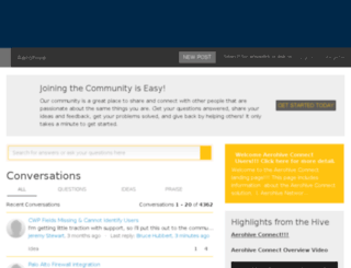 community.aerohive.com screenshot
