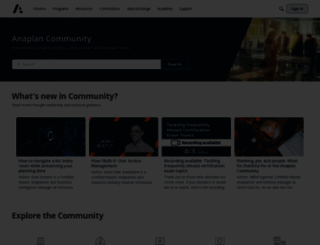 community.anaplan.com screenshot