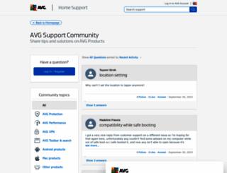 community.avg.com screenshot