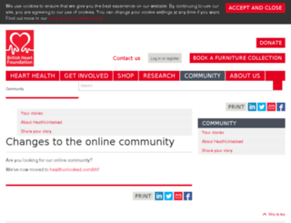 community.bhf.org.uk screenshot