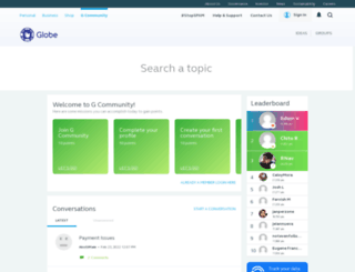 community.globe.com.ph screenshot