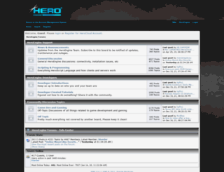 community.heroengine.com screenshot