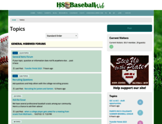 community.hsbaseballweb.com screenshot