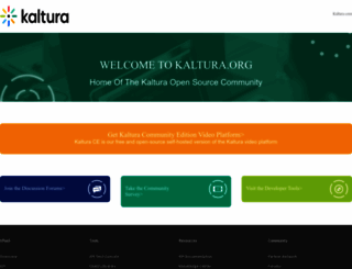 community.kaltura.org screenshot