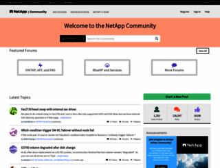 community.netapp.com screenshot