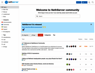 community.nethserver.org screenshot
